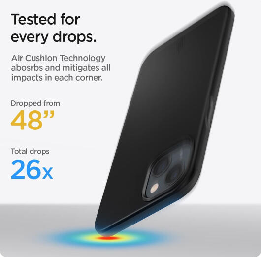 Spigen Thin Fit Apple iPhone 13 Hoesje Ultra Dun Back Cover Zwart afbeelding 4