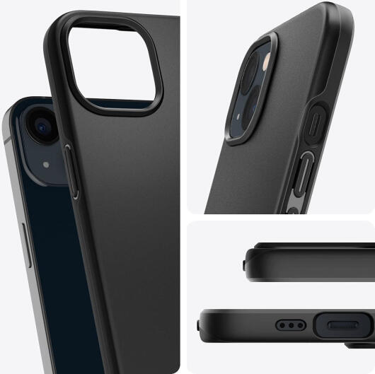 Spigen Thin Fit Apple iPhone 13 Hoesje Ultra Dun Back Cover Zwart afbeelding 8