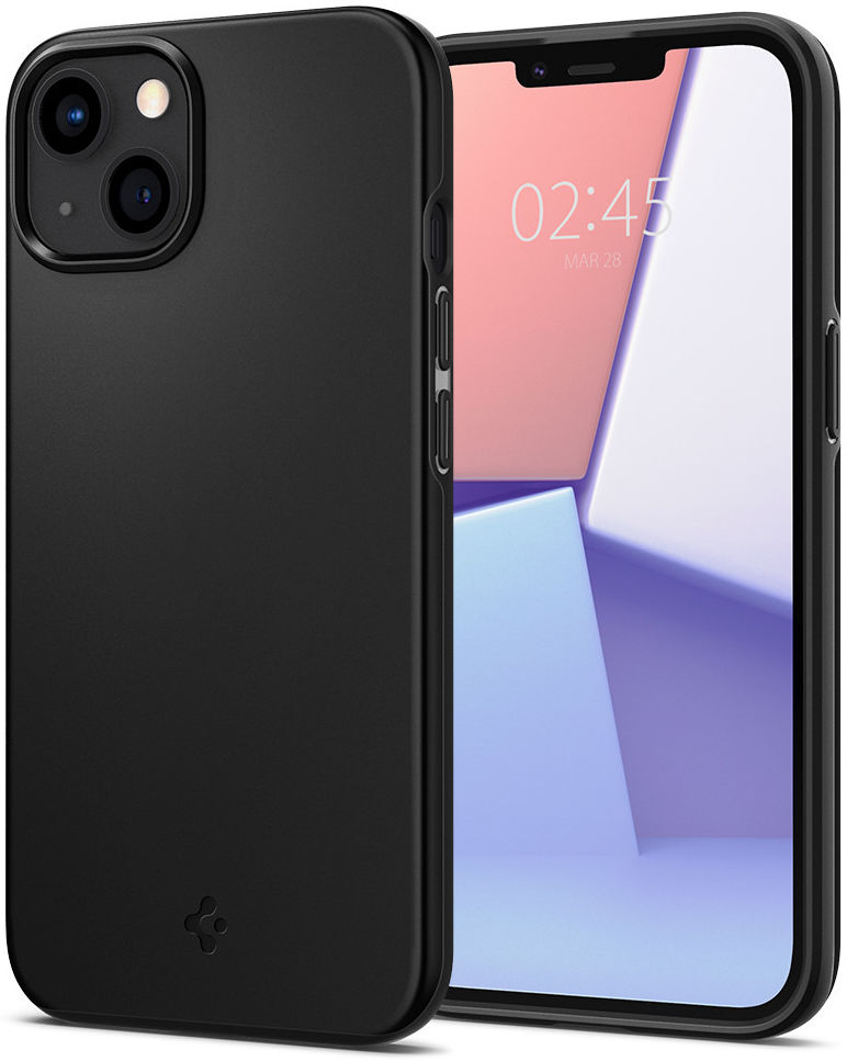Spigen Thin Fit Apple iPhone 13 Mini Ultra Dun Hoesje Zwart afbeelding 1