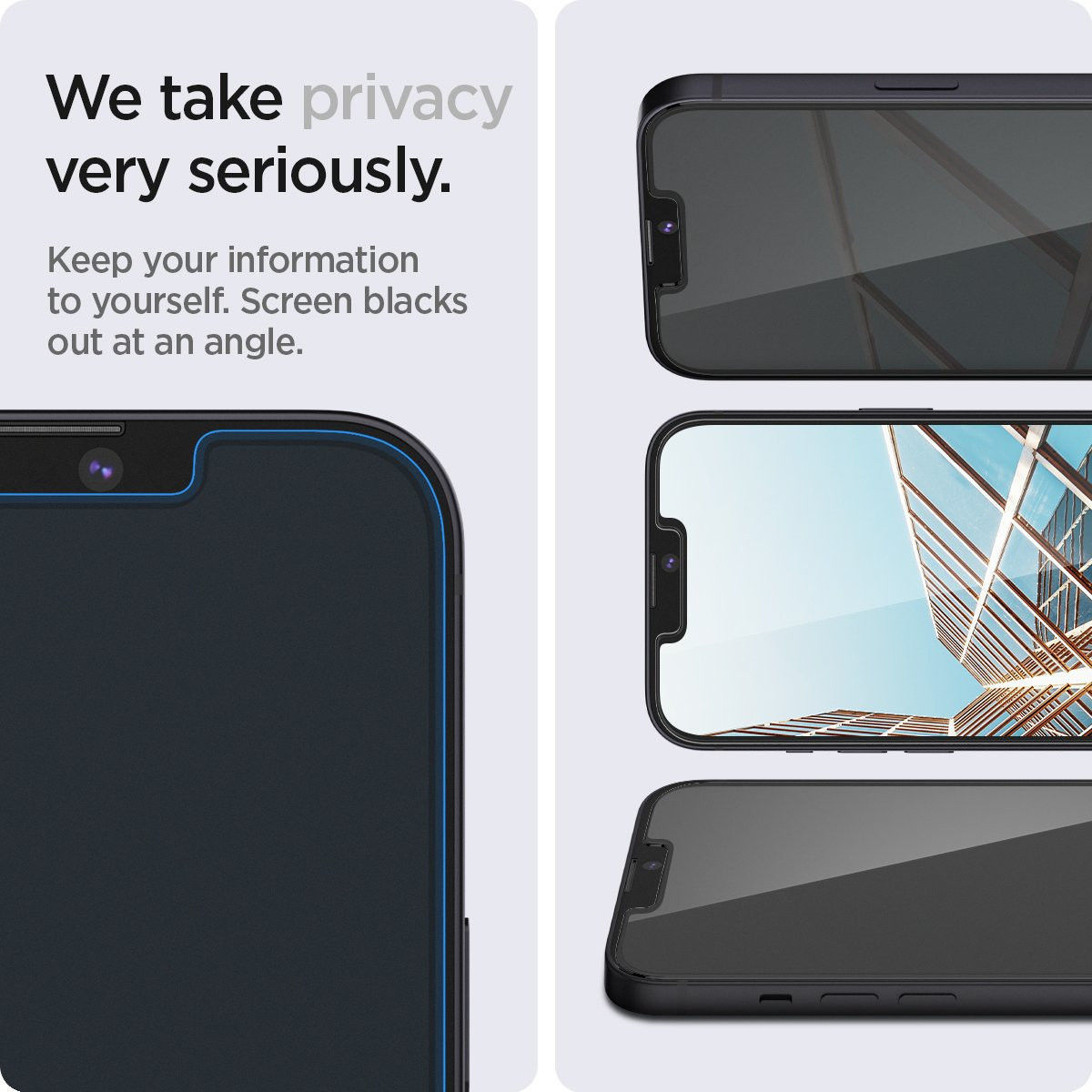 Spigen Glas.tR Apple iPhone 13 Pro Max Screen Protector Privacy Glass afbeelding 2