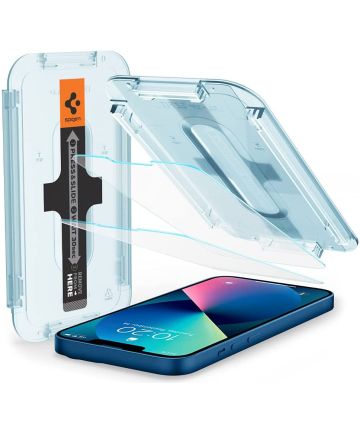 Spigen EZ Fit Glas.tR Apple iPhone 13 Mini Screen Protector (2-Pack) Screen Protectors