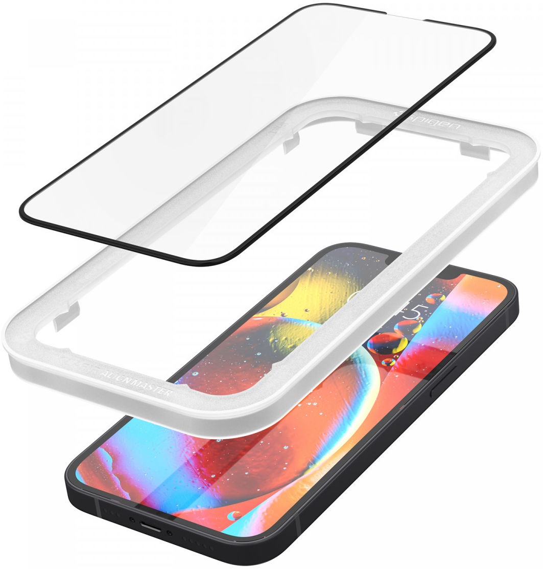 Spigen AlignMaster iPhone 13 Mini Screen Protector Tempered Glass afbeelding 10