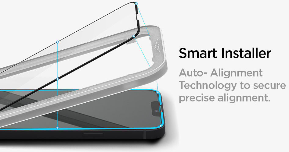 Spigen AlignMaster iPhone 13 Mini Screen Protector Tempered Glass afbeelding 6