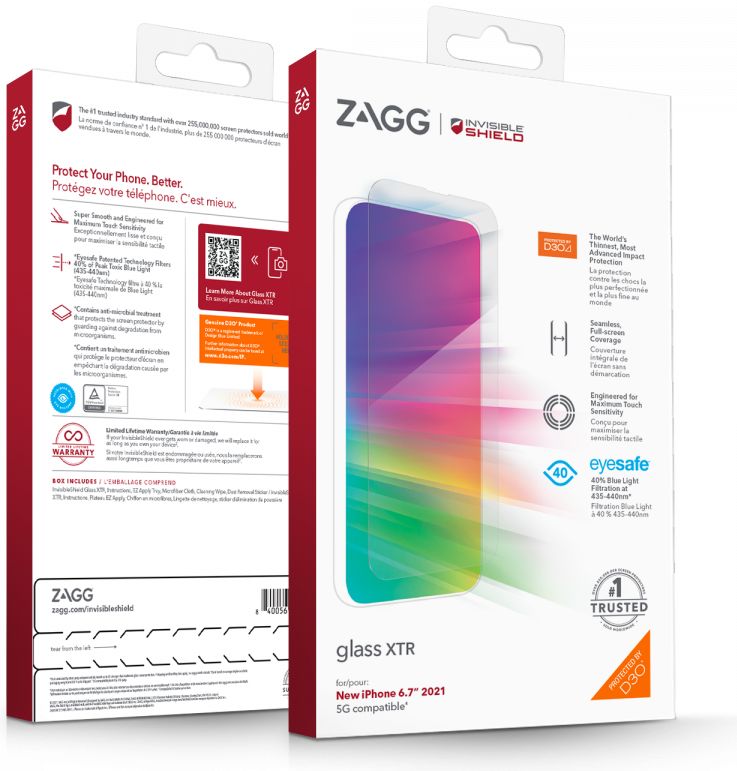 InvisibleShield XTR D3O iPhone 13 Pro Max Friendly Screen Protector afbeelding 15