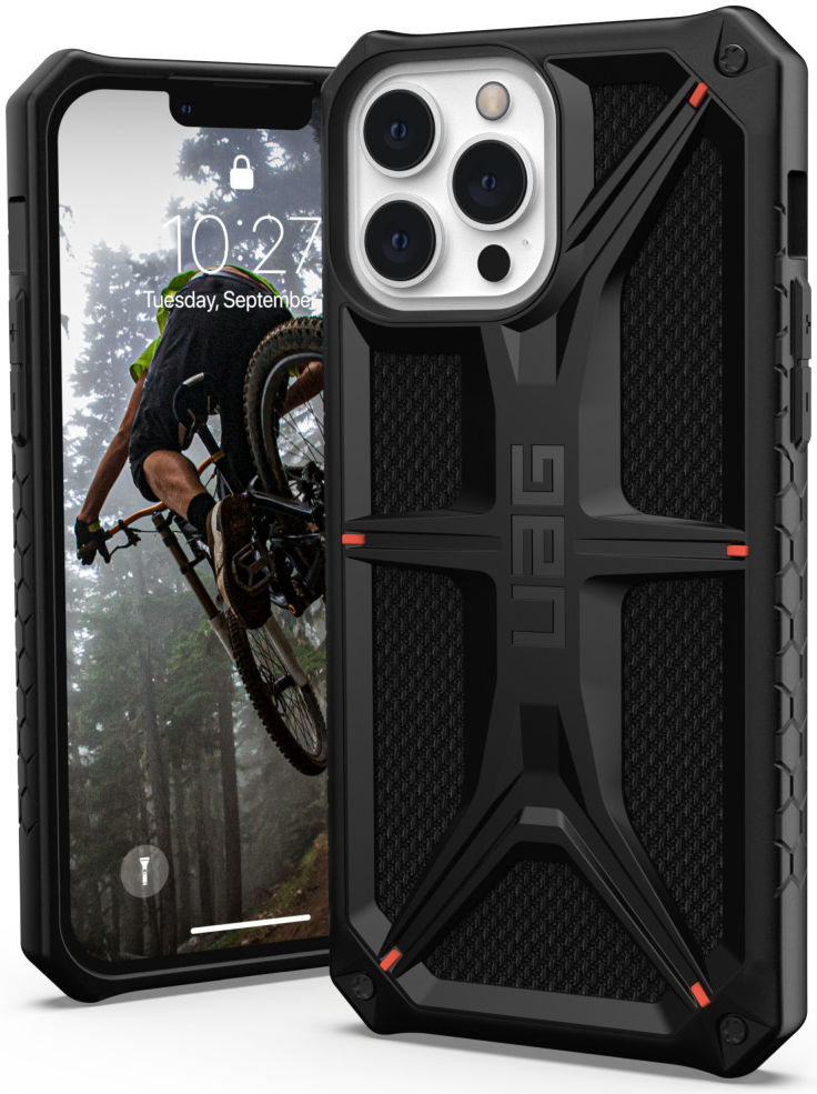 Urban Armor Gear Monarch Kevlar Series iPhone 13 Pro Max Hoesje Zwart afbeelding 2