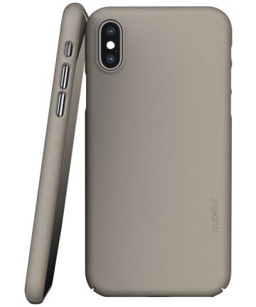 Nudient Thin Case V3 Apple iPhone XS Hoesje Back Cover Beige Hoesjes