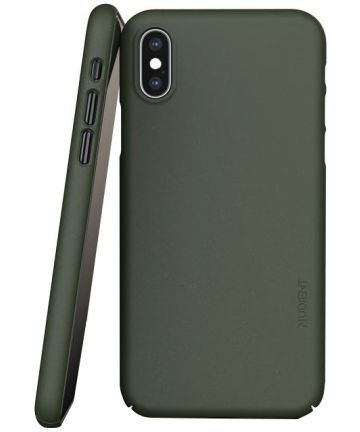 Nudient Thin Case V3 Apple iPhone XS Hoesje Back Cover Groen Hoesjes