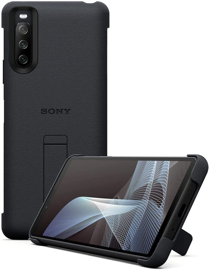 Origineel Sony Xperia 10 III Hoesje Style Back Cover Kickstand Zwart afbeelding 1