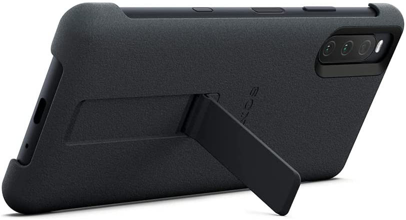 Origineel Sony Xperia 10 III Hoesje Style Back Cover Kickstand Zwart afbeelding 4
