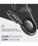 Raptic Karabijnhaak Apple AirTag Lock met Codeslot Zwart