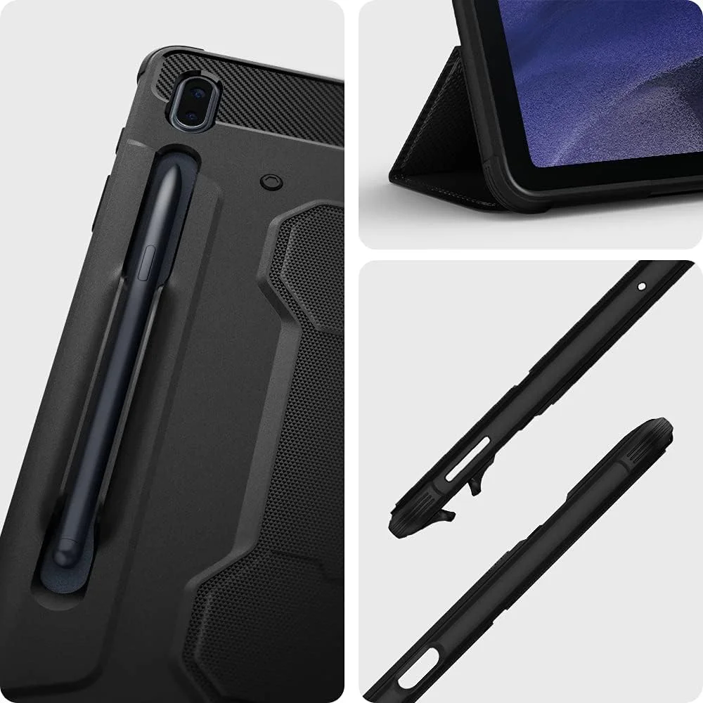 Spigen Rugged Armor Pro Samsung Galaxy Tab S7 FE Hoes Zwart afbeelding 5