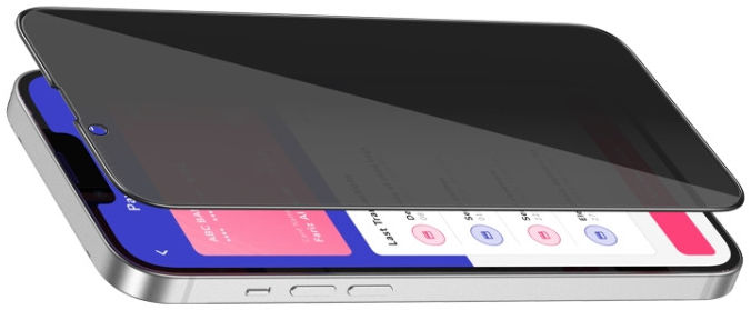 Hoco Apple iPhone 13 Mini Screen Protector Privacy Tempered Glass afbeelding 7