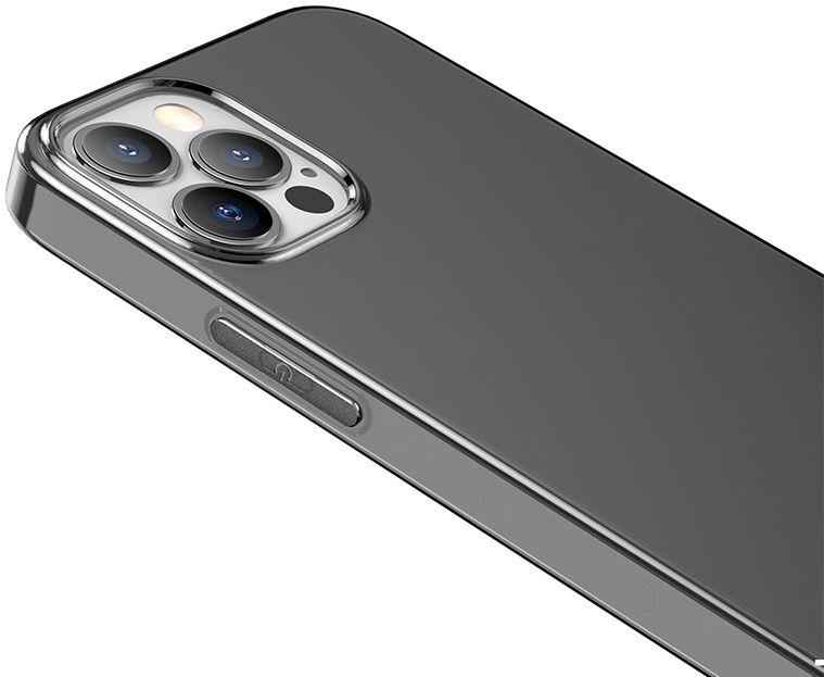 Hoco Apple iPhone 13 Pro Hoesje Dun TPU Back Cover Transparant Zwart afbeelding 2