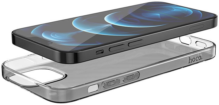 Hoco Apple iPhone 13 Pro Max Hoesje Dun TPU Transparant Zwart afbeelding 3