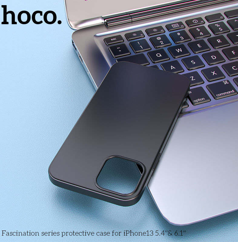 Hoco Fascination Series Apple iPhone 13 Mini Hoesje Matte Zwart afbeelding 4