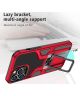 Apple iPhone 13 Pro Max Hoesje Hybride Back Cover Kickstand Rood