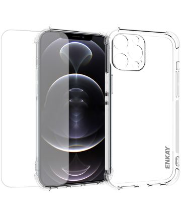 ENKAY Apple iPhone 13 Pro Max Hoesje + Screenprotector Transparant Hoesjes