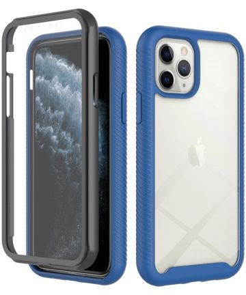 Apple iPhone XS Hoesje Full Protect 360° Cover Hybride Blauw Hoesjes