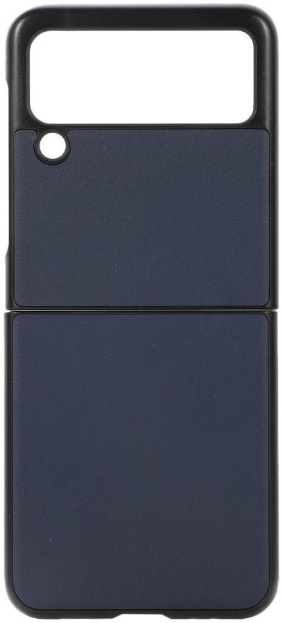 Samsung Galaxy Z Flip 3 Hoesje Back Cover Echt Leer Blauw afbeelding 1