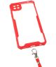 Samsung Galaxy A22 5G Hoesje met Koord Back Cover Keycord Rood