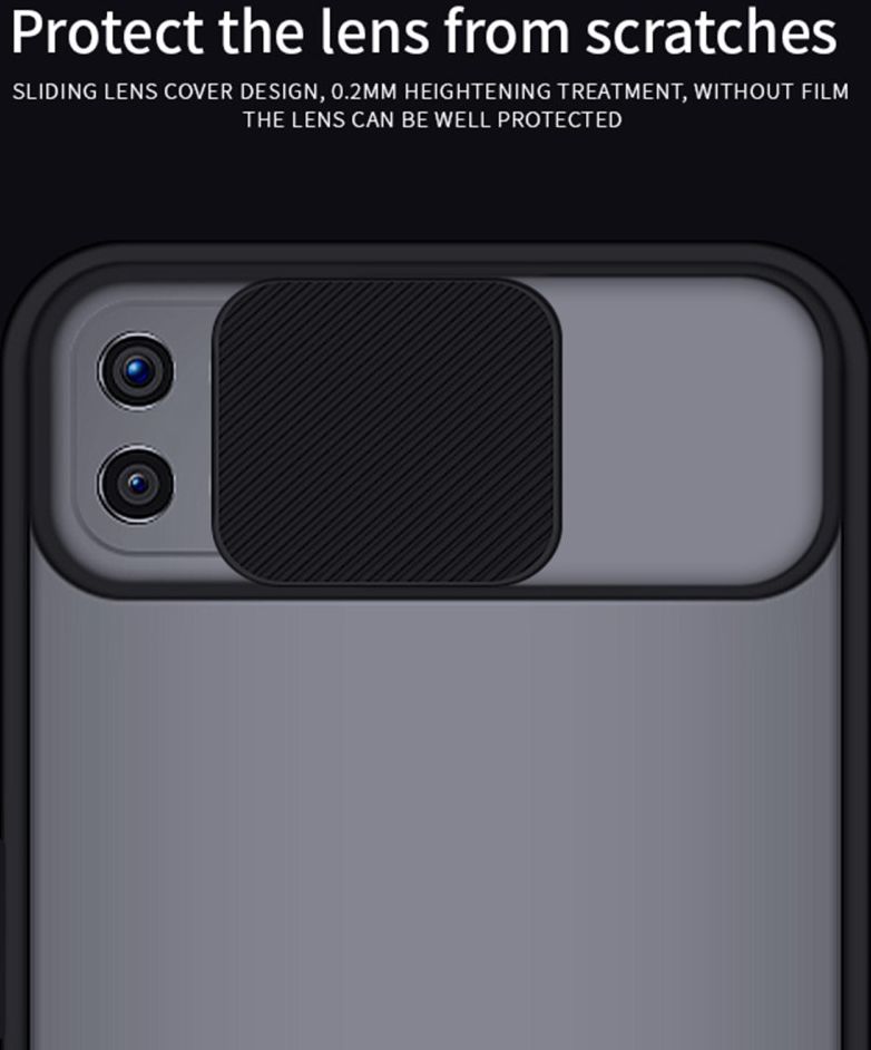 MOFI Samsung Galaxy A22 5G Hoesje Camera Slider Back Cover Groen afbeelding 4