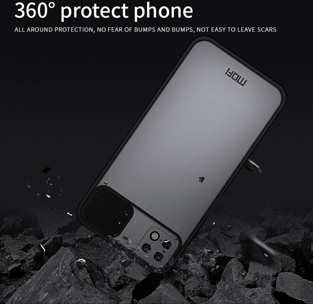 MOFI Samsung Galaxy A22 5G Hoesje Camera Slider Back Cover Groen afbeelding 7