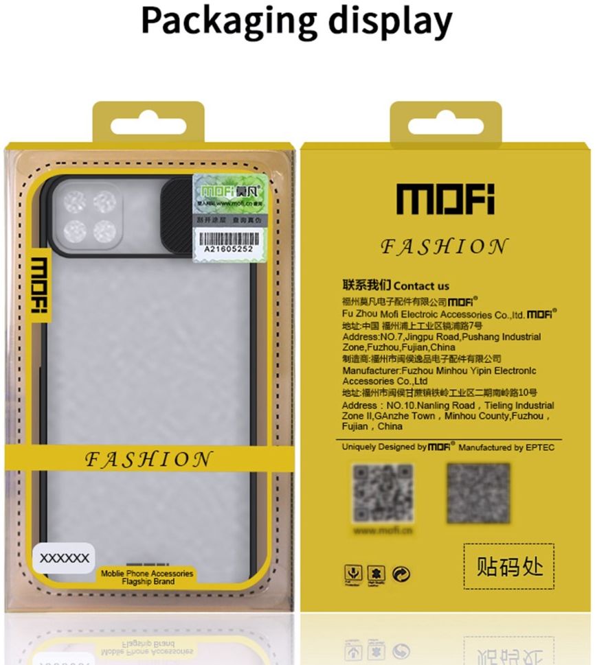 MOFI Samsung Galaxy A22 5G Hoesje Camera Slider Back Cover Groen afbeelding 8