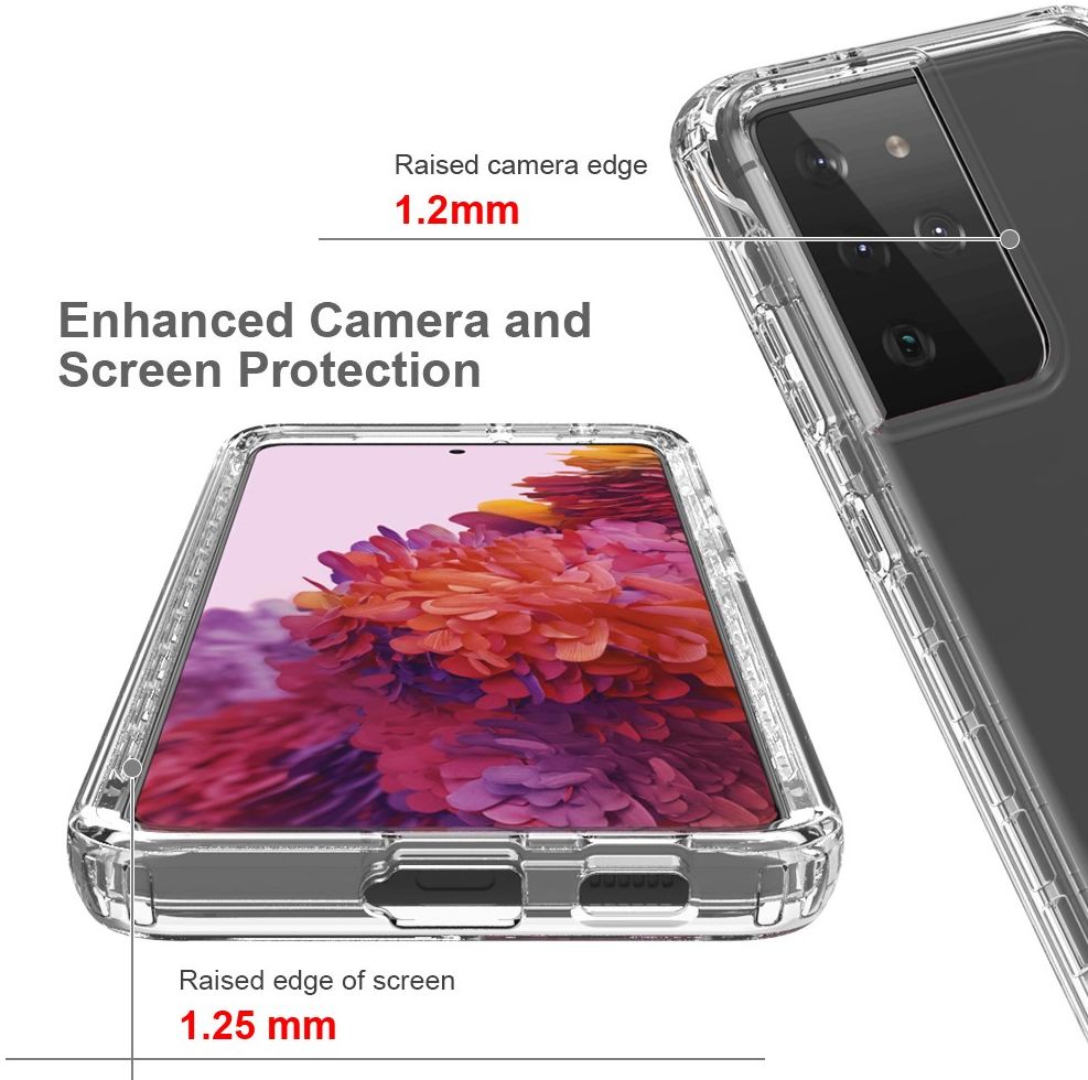 Samsung Galaxy S21 Ultra Hoesje Volledig Schokbestendig Cover Blauw afbeelding 5