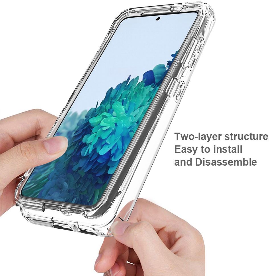 Samsung Galaxy S21 Hoesje Volledig Schokbestendig Hybride Cover Zwart afbeelding 6