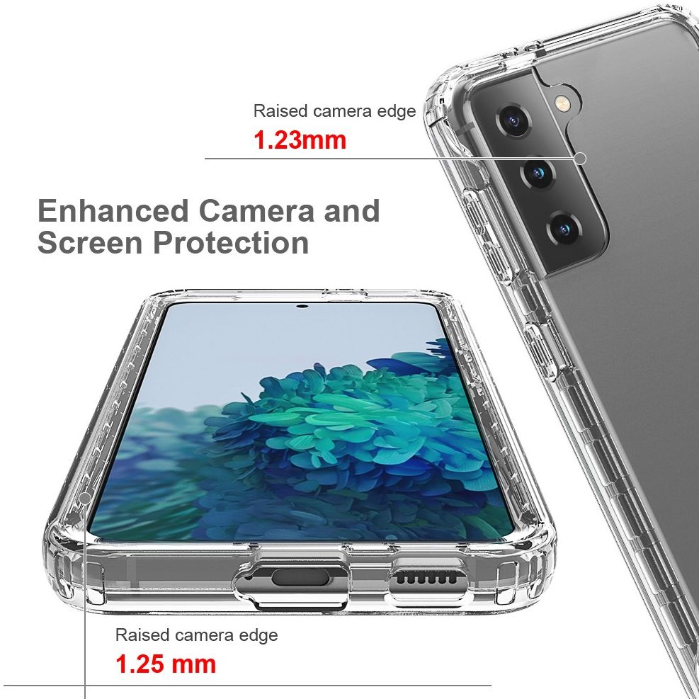 Samsung Galaxy S21 Hoesje Volledig Schokbestendig Hybride Cover Rood afbeelding 5