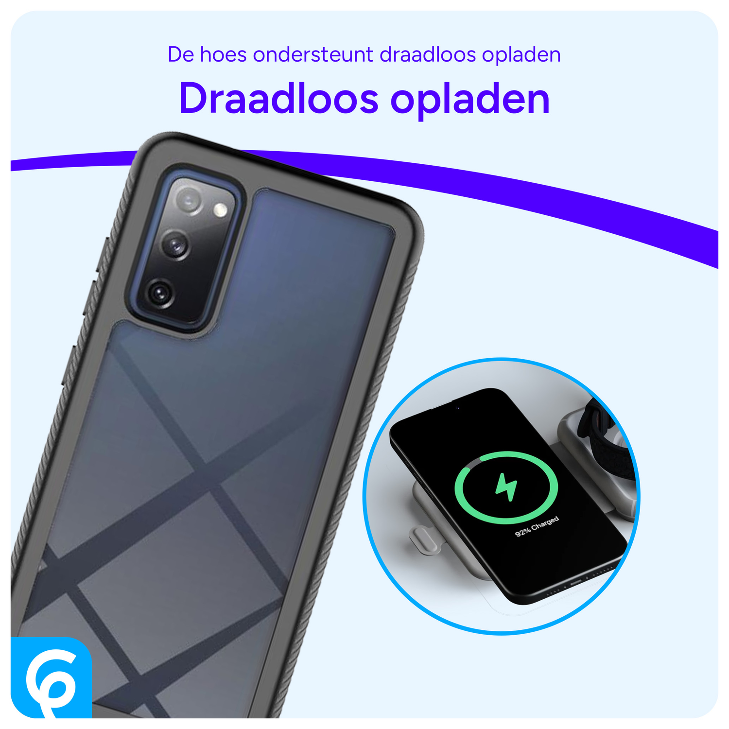 Samsung Galaxy S20 FE Hoesje Full Protect 360° Cover Hybride Zwart afbeelding 7