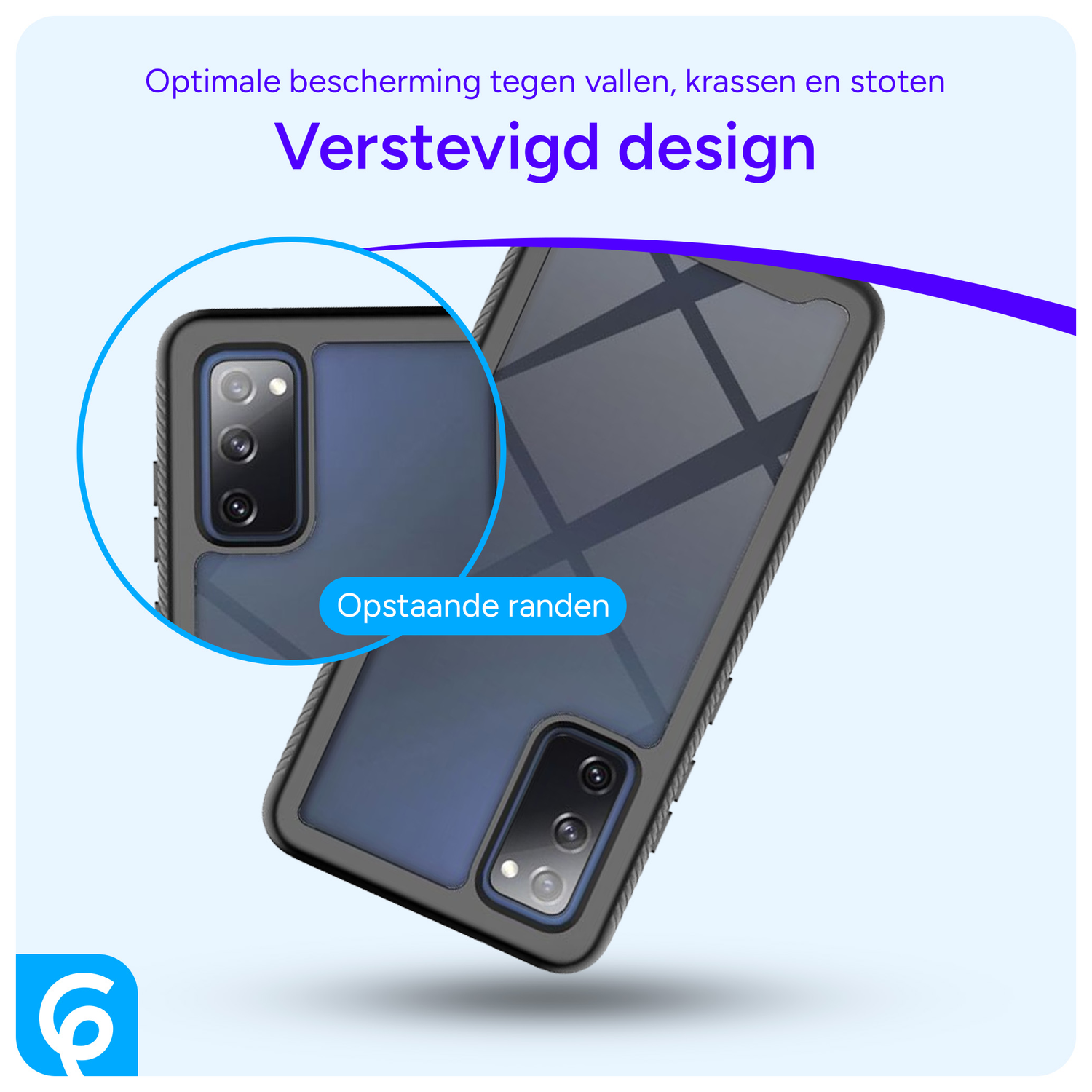Samsung Galaxy S20 FE Hoesje Full Protect 360° Cover Hybride Zwart afbeelding 2