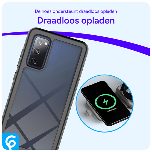 Samsung Galaxy S20 FE Hoesje Full Protect 360° Cover Hybride Zwart afbeelding 7