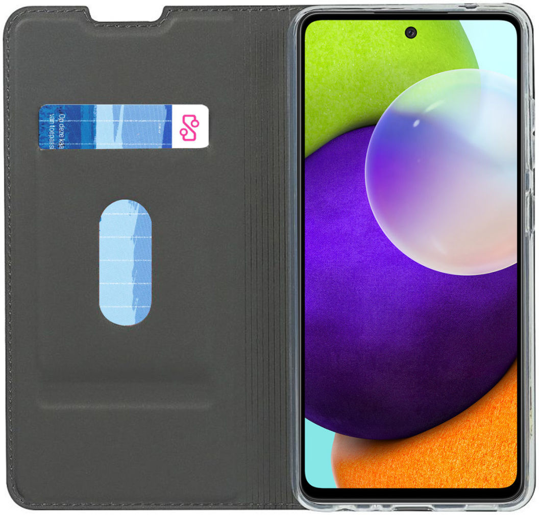 Samsung Galaxy A52 / A52S 5G Hoesje Book Case Kunstleer Zwart afbeelding 1
