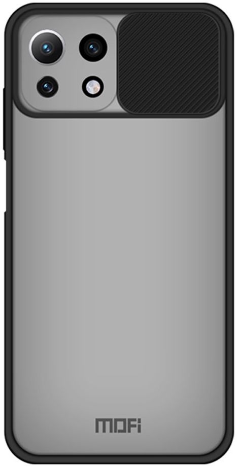 MOFI Xiaomi Mi 11 Lite 4G/5G (NE) Hoesje met Camera Slider Zwart afbeelding 1