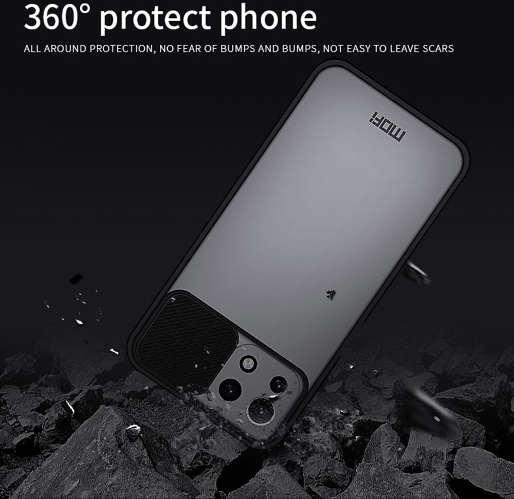 MOFI Xiaomi Mi 11 Lite 4G/5G (NE) Hoesje met Camera Slider Zwart afbeelding 7