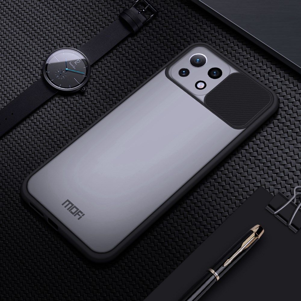 MOFI Xiaomi Mi 11 Lite 4G/5G (NE) Hoesje met Camera Slider Zwart afbeelding 2
