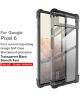 Google Pixel 6 Hoesje Dun TPU met Screen Protector Transparant Zwart