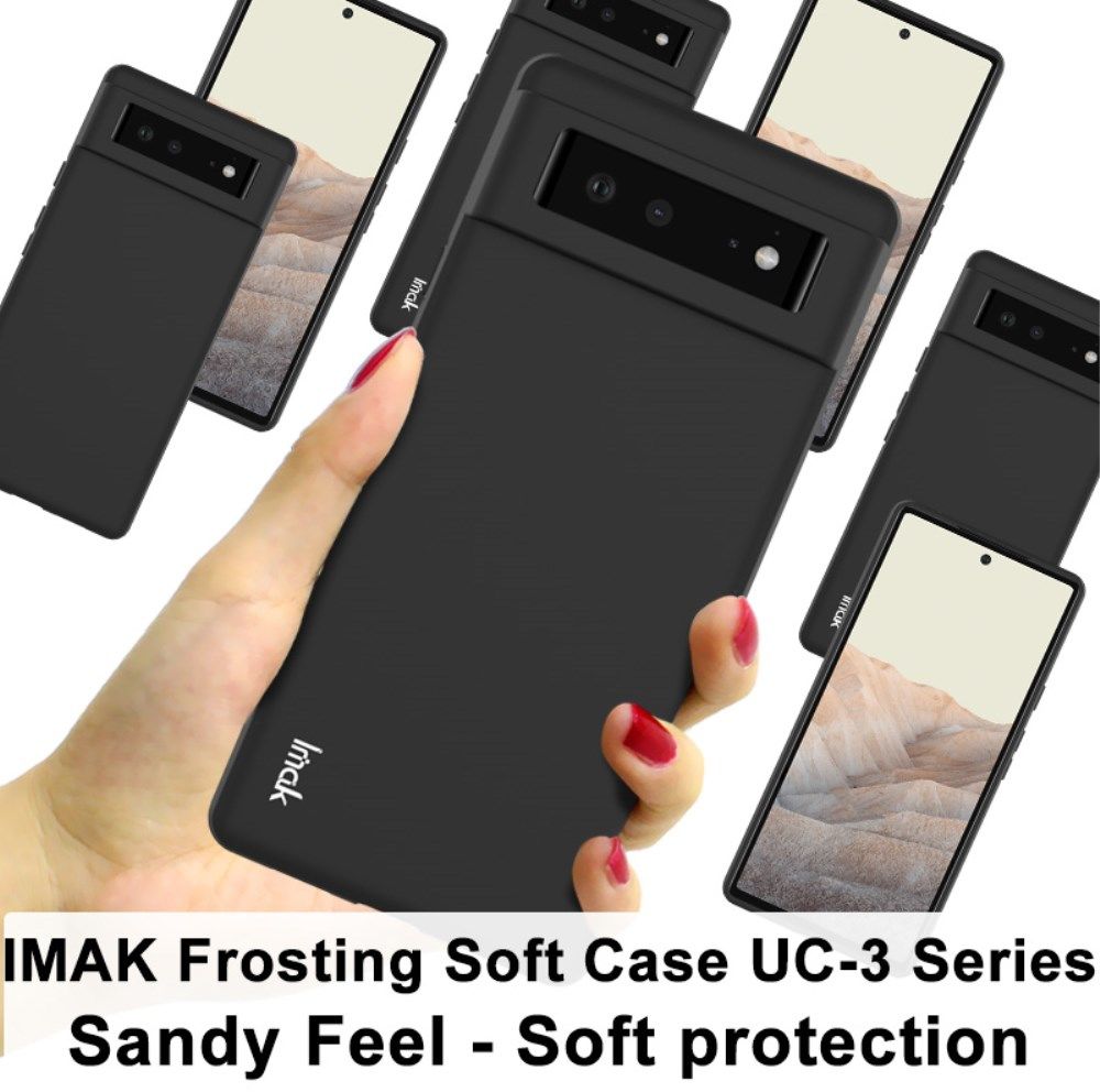 IMAK UC-3 Series Google Pixel 6 Hoesje Flexibel en Dun TPU Zwart afbeelding 6
