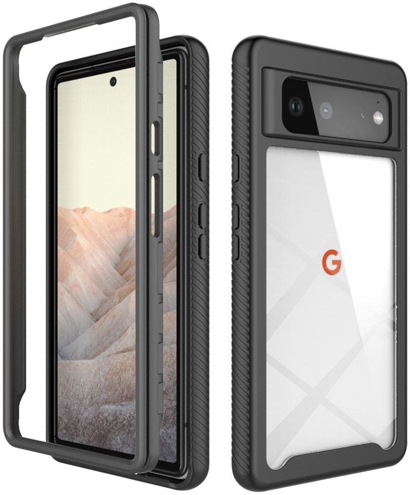 Google Pixel 6 Hoesje Volledig Schokbestendig Hybride Cover Zwart afbeelding 1