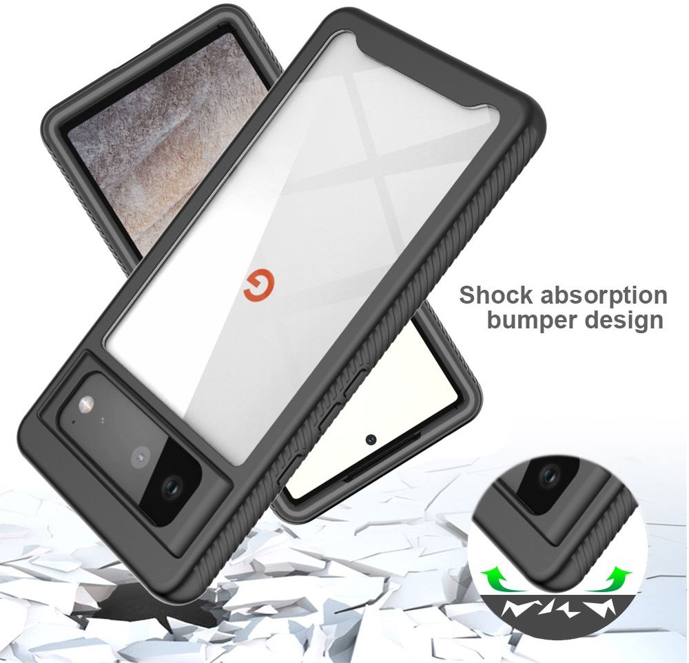 Google Pixel 6 Hoesje Volledig Schokbestendig Hybride Cover Blauw afbeelding 2