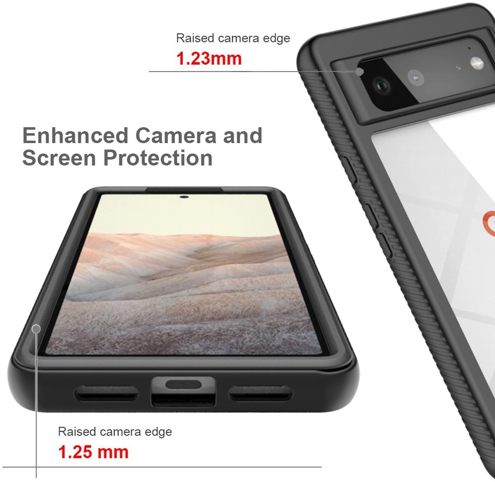 Google Pixel 6 Hoesje Volledig Schokbestendig Hybride Cover Blauw afbeelding 5
