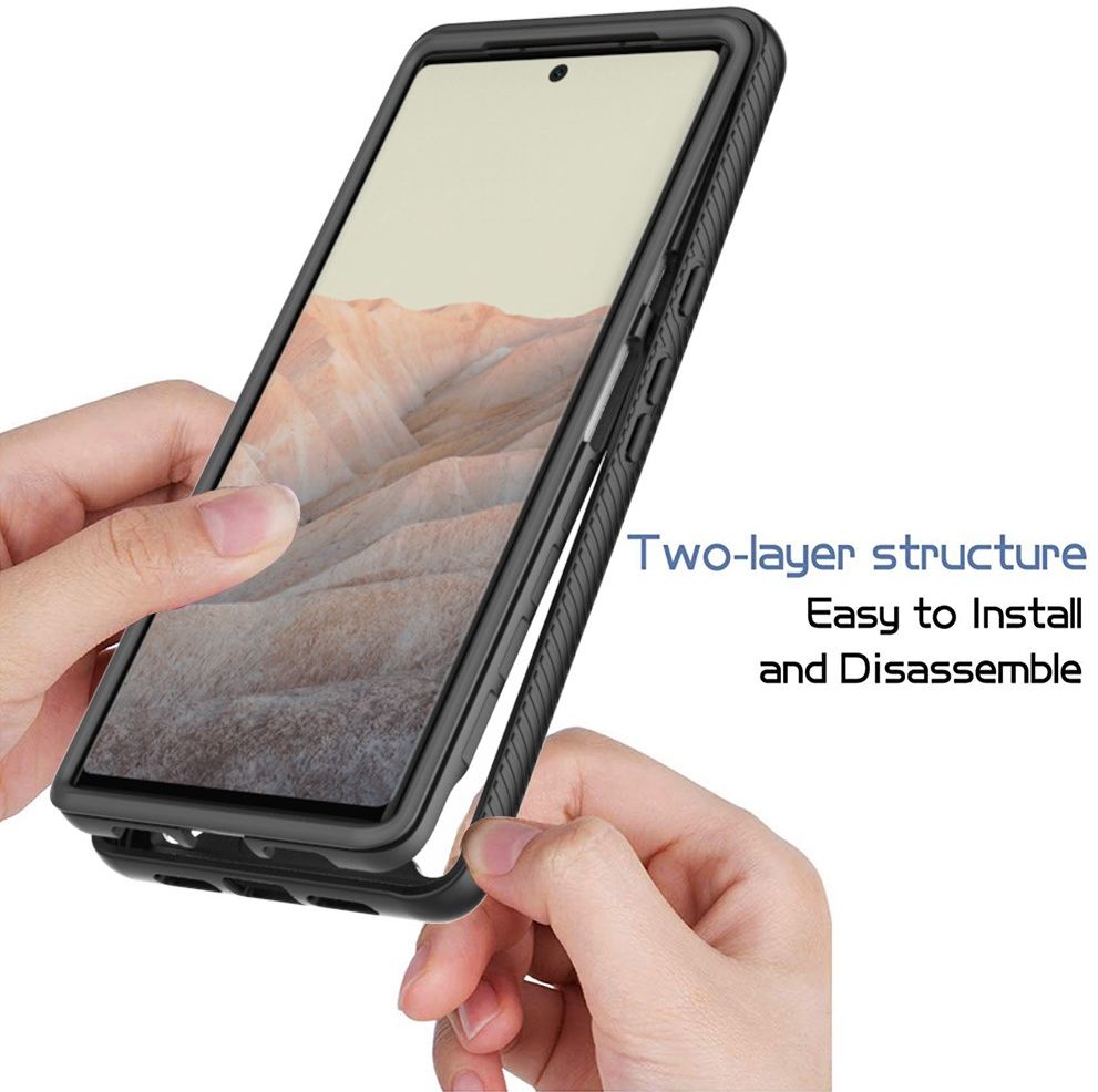 Google Pixel 6 Pro Hoesje Volledig Schokbestendig Cover Zwart afbeelding 6