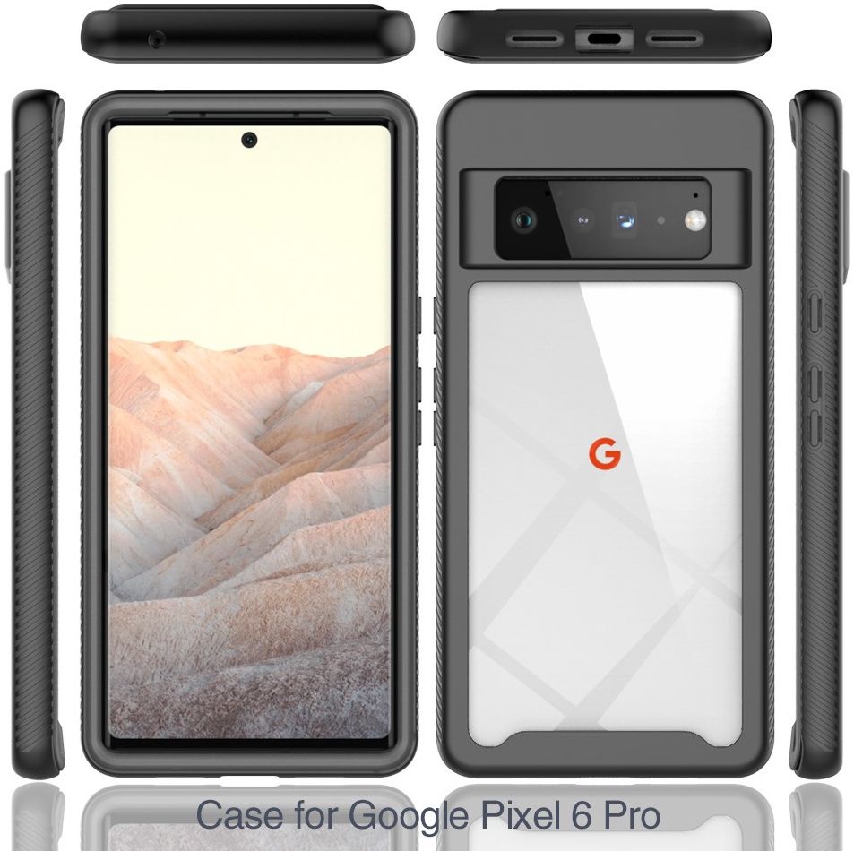 Google Pixel 6 Pro Hoesje Volledig Schokbestendig Cover Zwart afbeelding 7