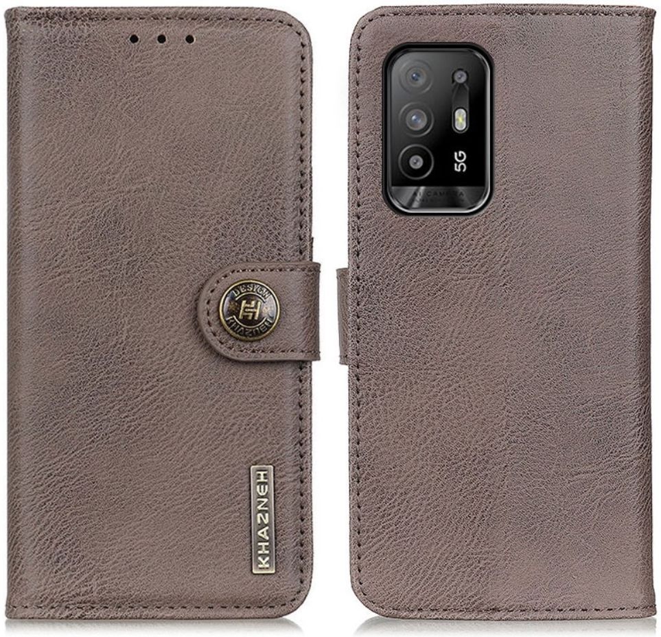KHAZNEH Oppo A94 5G Hoesje Portemonnee Book Case Grijs afbeelding 3