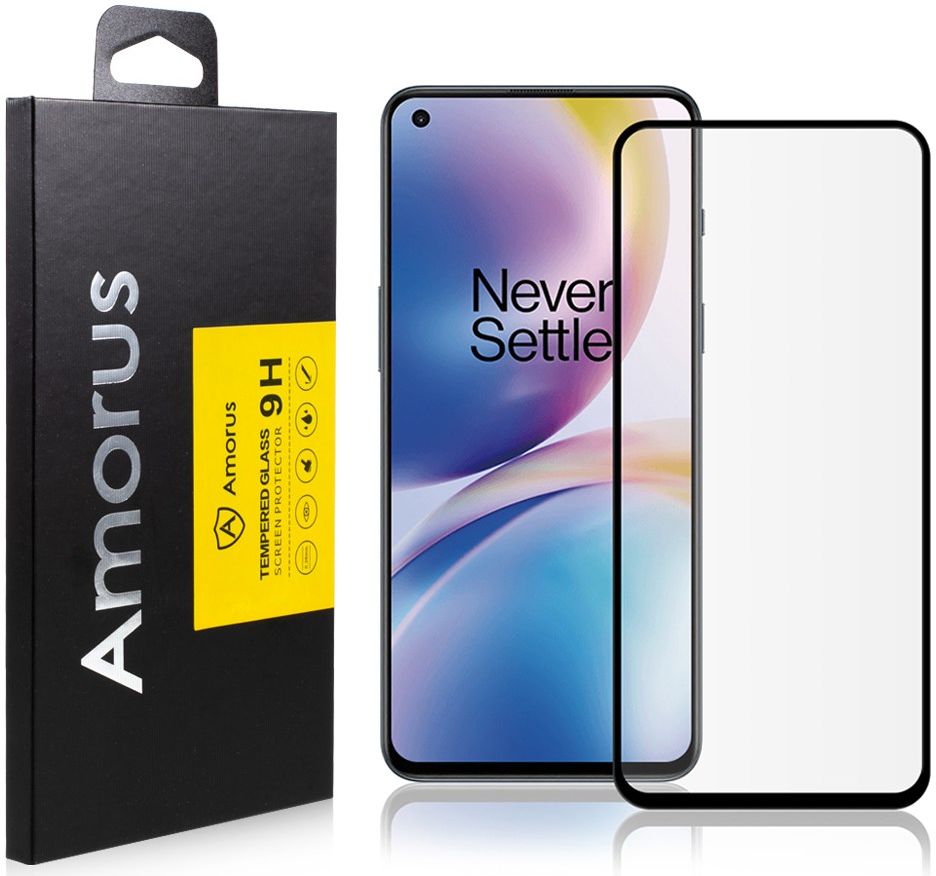 Amorus OnePlus Nord 2(T) 5G Screen Protector 9H Volledig Dekkend afbeelding 1