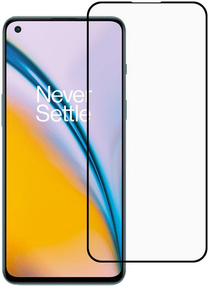 OnePlus Nord 2(T) Screen Protector Volledig Dekkend 9H Tempered Glass afbeelding 1