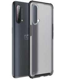 OnePlus CE 5G Hoesje Hybride Back Cover Matte Transparant Zwart