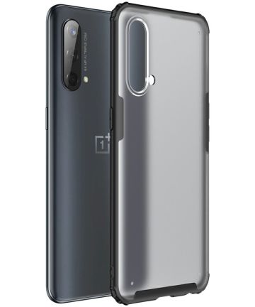 OnePlus CE 5G Hoesje Hybride Back Cover Matte Transparant Zwart Hoesjes