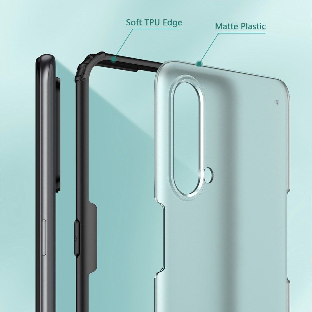 OnePlus CE 5G Hoesje Hybride Back Cover Matte Transparant Groen afbeelding 2